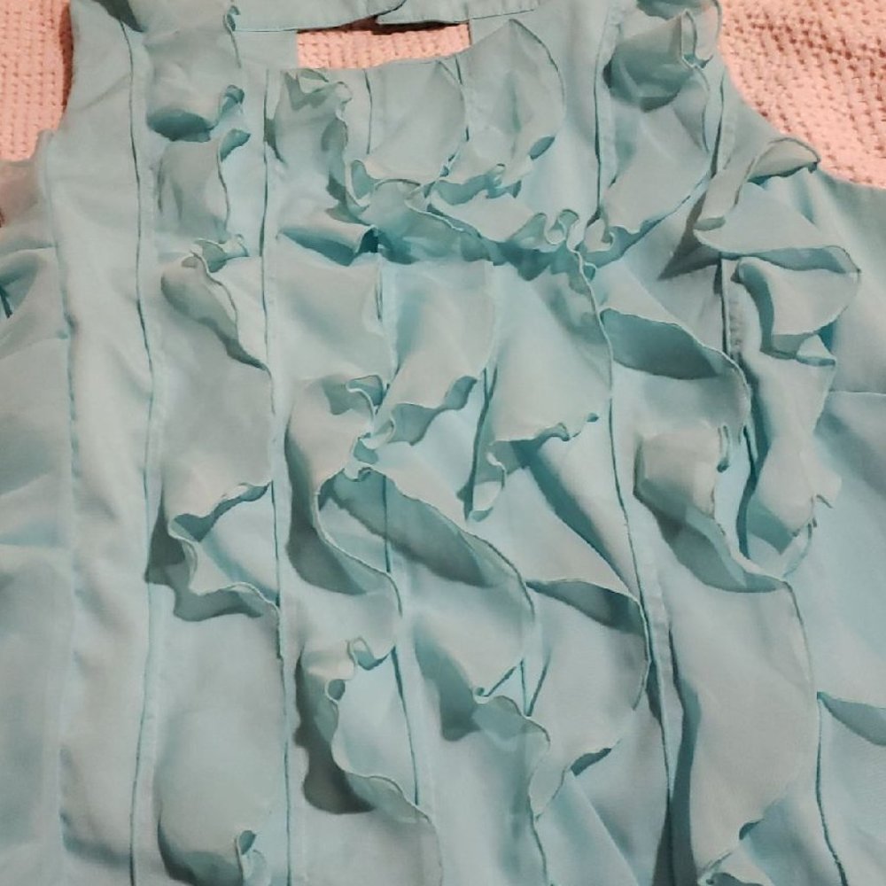 Aqua Blouse Lg, by Cato,